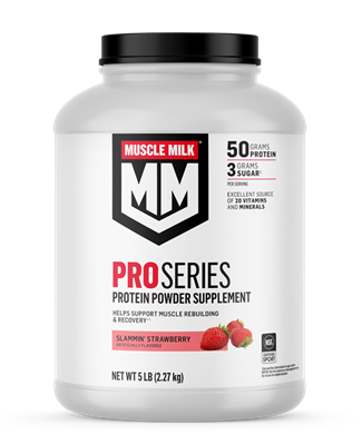 Pro Series Protein Powder Supplement Slammin' Strawberry 5 lb